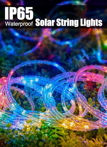 Brightown Solar Rope Lights, 39FT 100LED IP65 Waterproof Outdoor Solar String Lights with 8 Lighting Modes for Party, Garden, Yard, Home, Holiday, Tree Decoration, Multicolor - Image 2
