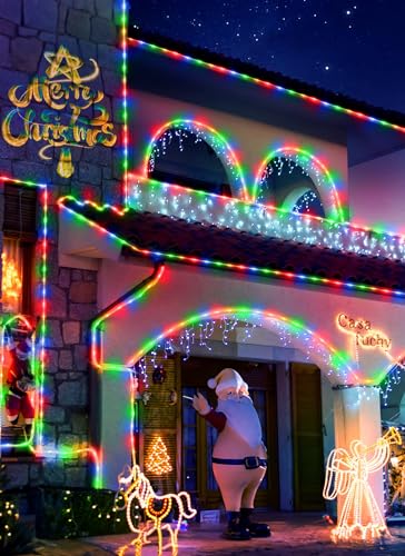 Brightown Solar Rope Lights, 39FT 100LED IP65 Waterproof Outdoor Solar String Lights with 8 Lighting Modes for Party, Garden, Yard, Home, Holiday, Tree Decoration, Multicolor - Image 5