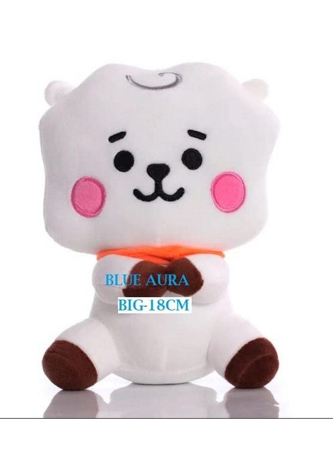 Blue Aura - Bts Plushies Toy Rj 19Cm Big Size Bt21 Sitting Stuffed Plush Soft Toy (Rj 19Cm Plush) - Image 1
