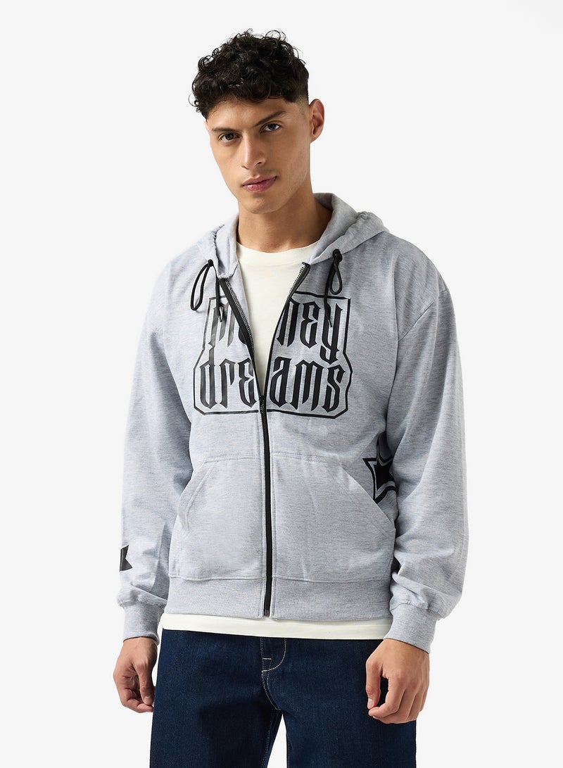 سفنتي فايف هودي بسحاب كبير مطبوع - Image 1