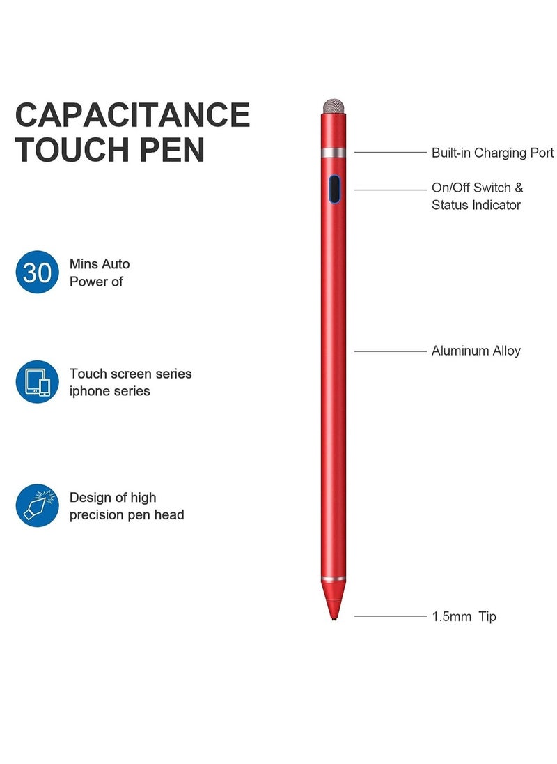 ELTRAZONE - Active Stylus Pens for Touch Screens, Active Pencil Smart Digital Pens Fine Point Stylist Pen Compatible with iPhone iPad,Android Smart Phone&Tablet Writing Drawing - Image 1