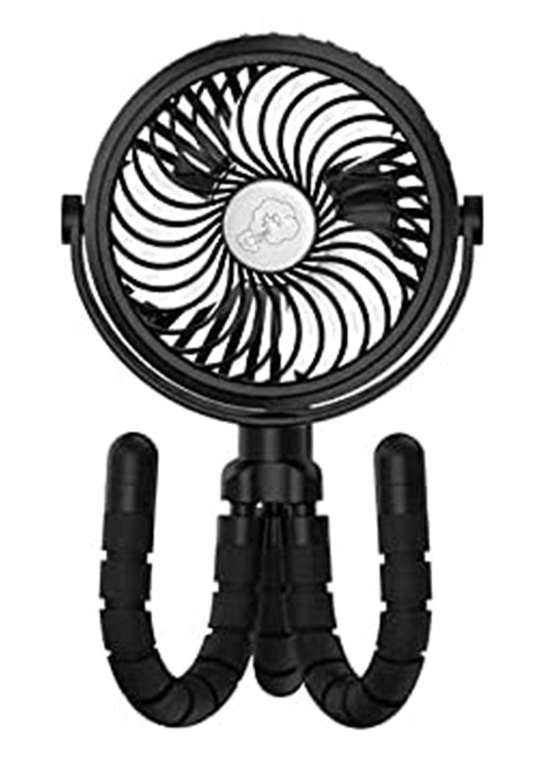 LIMOS Personal Portable Mini Fan USB Powered with Flexible Tripod(Black) 