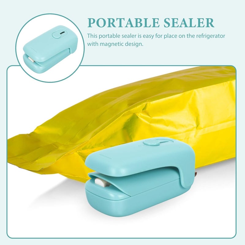 VERDANVERSE Handheld Vacuum Sealing Machine Portable Mini Food Bag Sealer for Snack Storage with Heat Seal Function Blue Compact Design - Image 5