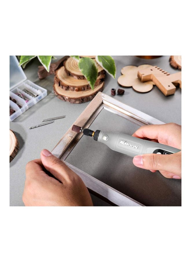 KKmoon 26-Piece 5-Speed USB Electric Grinder Tool Set Grey/Black/Pink 21x5.5x7cm - Image 5