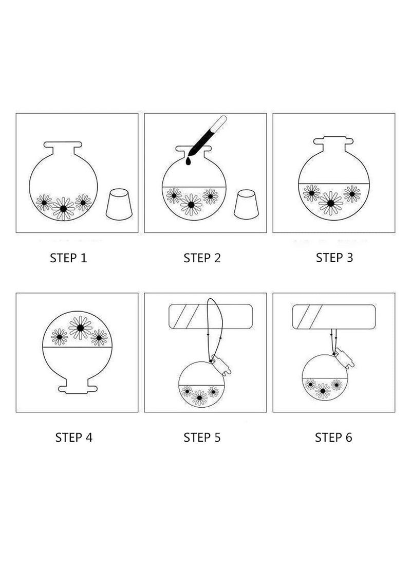 KASTWAVE Car Air Freshener Perfume Bottle Empty Refillable Car Perfume Bottle Car Hanging Diffuser Bottle Pendant Essential Diffuser Oil Fragrance Aromatherapy Empty Bottle Decor 4 Pcs - Image 5