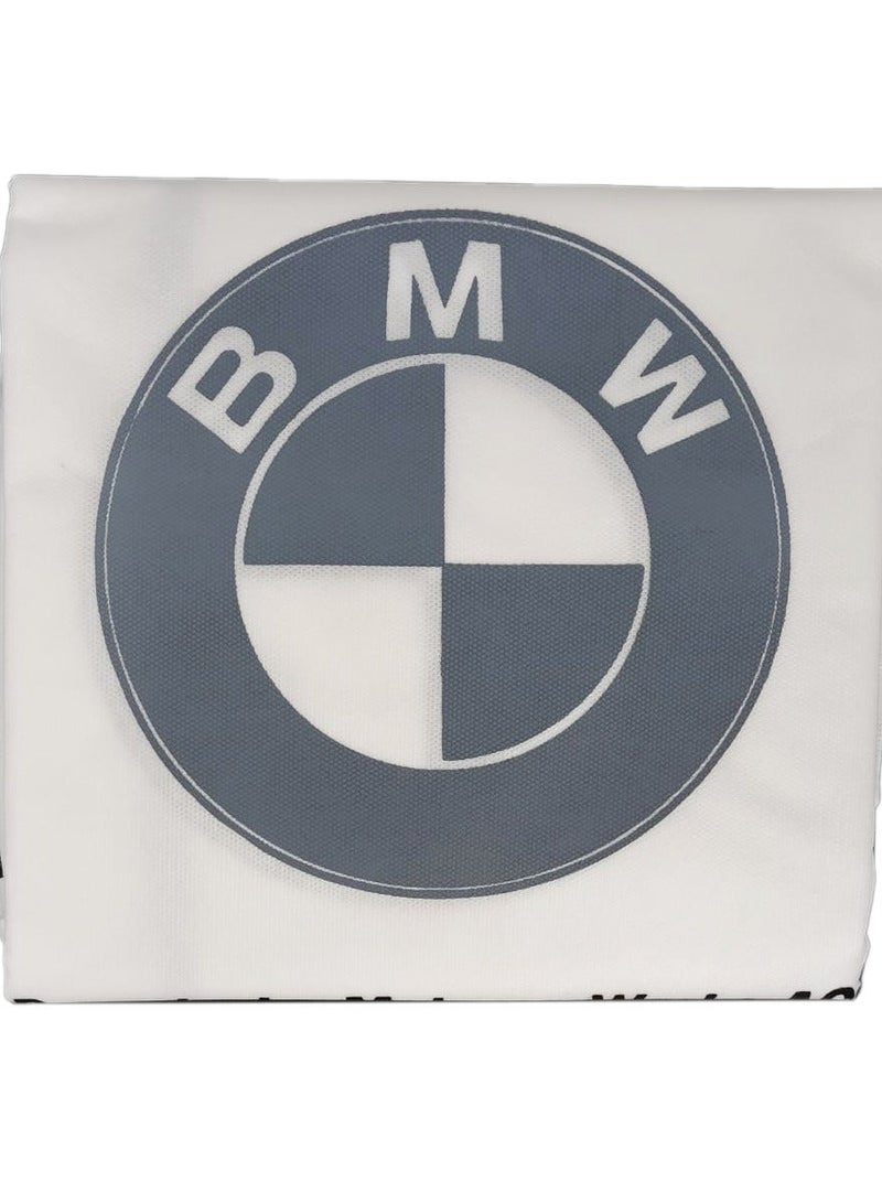 BMW Universal Car Seat Dust Protection Cover 2PCS Non Woven Disposable Seat Cover Dirt Resistant Waterproof Seat Protector Interior Protection Cover for Sedan SUV Hatchback Pickup Truck Workshop Garage BMW Style White Model SCP-228 - Image 2