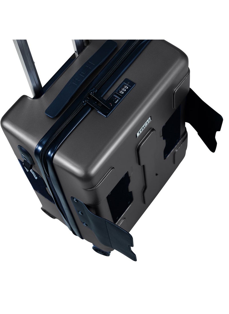 TACH - Connectable 3 Pcs Luggage Set | 22, 24 & 28" Spinner Luggage with TSA Locks | Patented Built-In Connecting System Easily Links 6 Bags | Black - Image 1