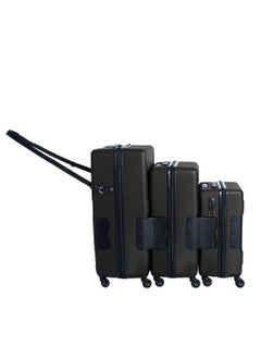 TACH Connectable 3 Pcs Luggage Set | 22, 24 & 28" Spinner Luggage with TSA Locks | Patented Built-In Connecting System Easily Links 6 Bags | Black  - Image 3
