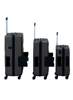 TACH Connectable 3 Pcs Luggage Set | 22, 24 & 28" Spinner Luggage with TSA Locks | Patented Built-In Connecting System Easily Links 6 Bags | Black  - Image 2