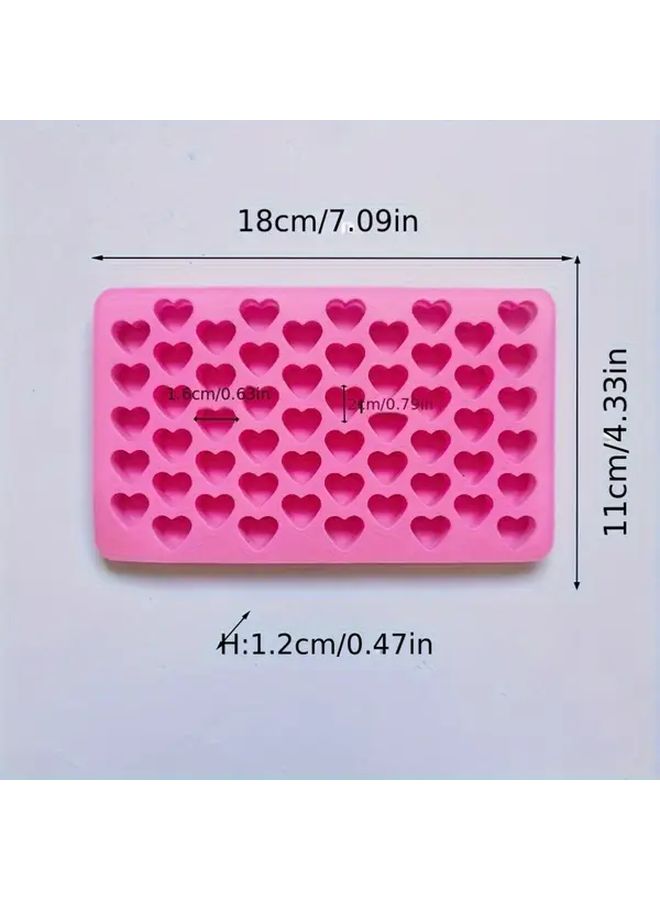 Pink Heart Shaped Silicone Chocolate Mold For Baking Cookies Cakes Valentine - Image 3