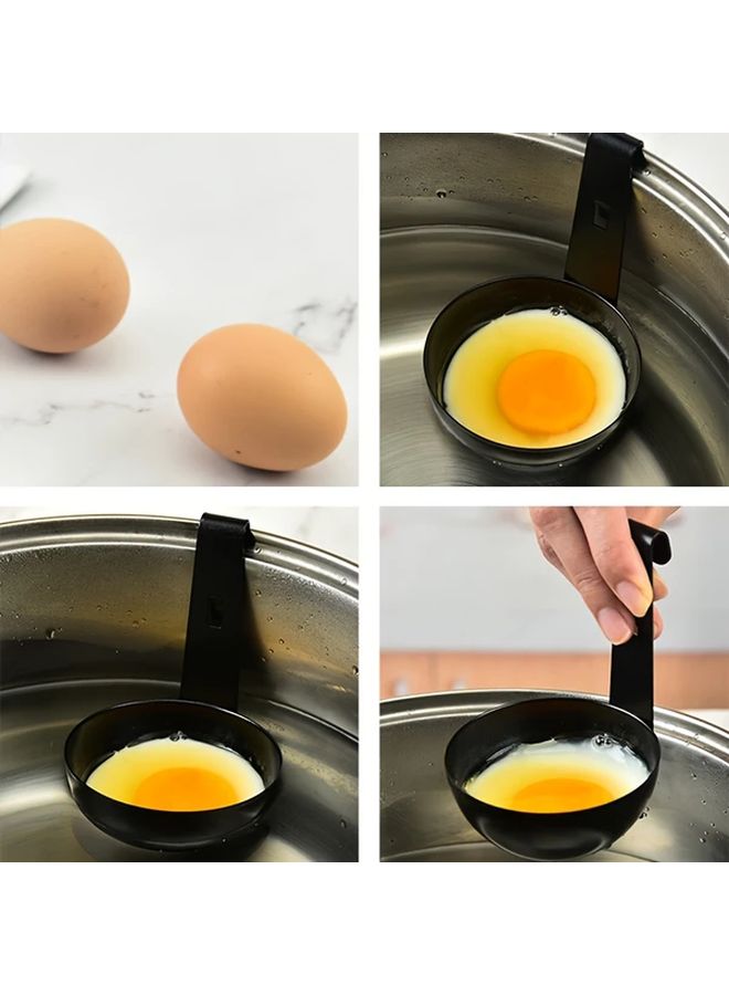 1pc Stainless Steel Egg Steamer For Quick And Easy Breakfast Cooking Home Soft Boiled Egg Maker With Black Handle Compact Kitchen Gadget - Image 5