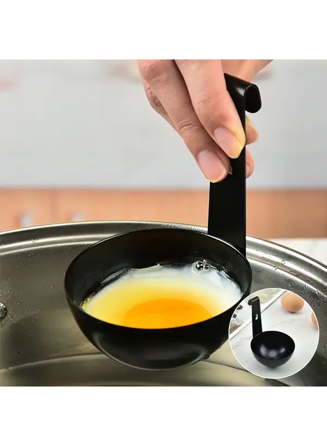 1pc Stainless Steel Egg Steamer For Quick And Easy Breakfast Cooking Home Soft Boiled Egg Maker With Black Handle Compact Kitchen Gadget - Image 1