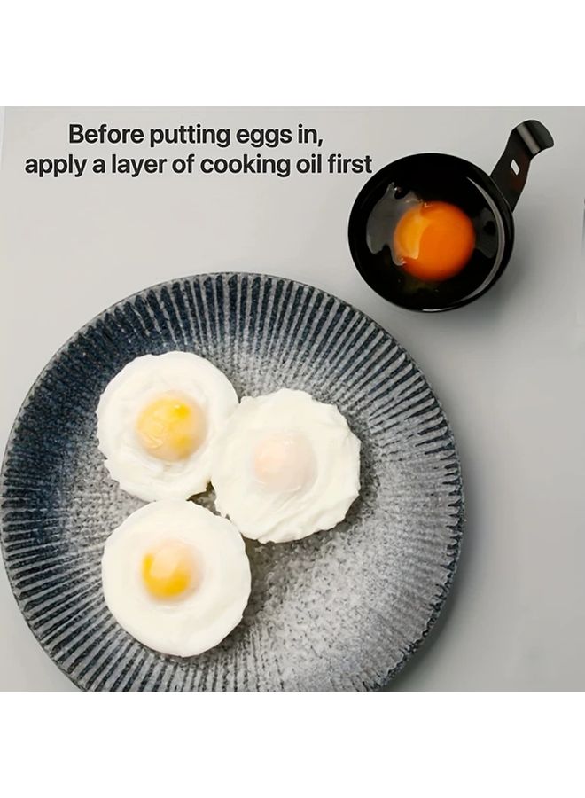 1pc Stainless Steel Egg Steamer For Quick And Easy Breakfast Cooking Home Soft Boiled Egg Maker With Black Handle Compact Kitchen Gadget - Image 3