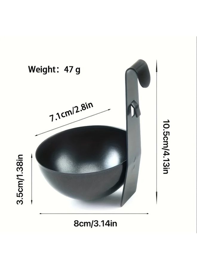 1pc Stainless Steel Egg Steamer For Quick And Easy Breakfast Cooking Home Soft Boiled Egg Maker With Black Handle Compact Kitchen Gadget - Image 4