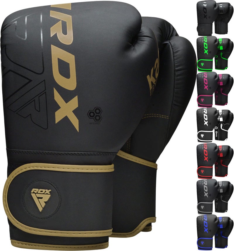 RDX Kids Boxing Gloves Sparring and Muay Thai Maya Hide Leather, Kara Patent Pending Junior Training Mitt for Kickboxing, Punching Bag, Focus Pads, MMA, Thai Pad, Double End Ball Punching Gloves - Image 1
