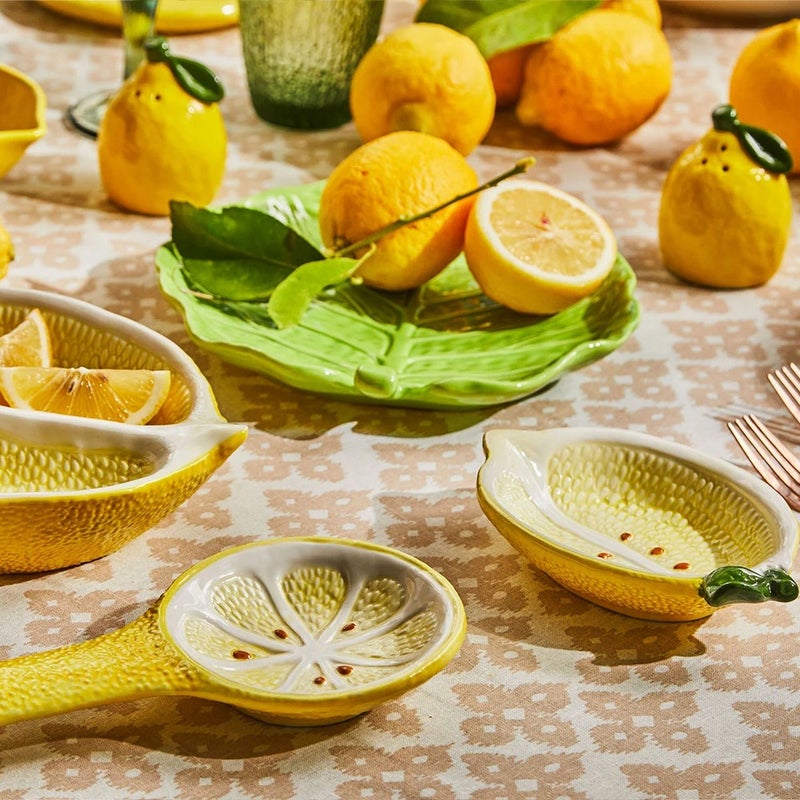 Tognana وعاء فواكه توغنانا رليف ليمون جاردن – وعاء بورسلين للفواكه والسلطات والحلويات، تصميم ليمون زخرفي للمنزل والطعام - Image 2