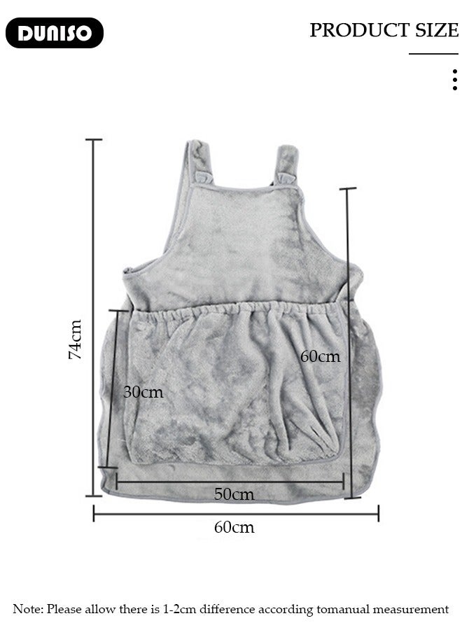 DUNISO Adjustable Cat Carrier Apron, Pet Carrier Apron with Sleeping Pocket, Soft Breathable Dog Cat Carrier Pouch Hands Free Shoulder Front Pet Sling Carrier for Small Dogs, Cats, Accompany Carrier Bag  - Image 2
