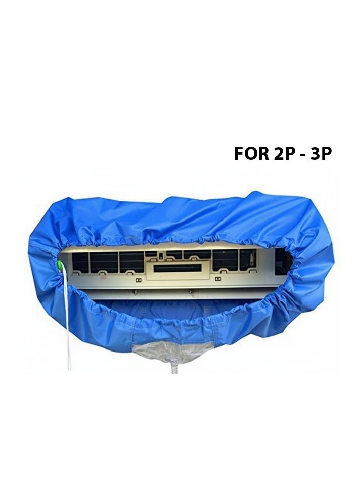 Biella Air Conditioner Waterproof Cleaning Cover With Swing Belt For 2-3Hp A/C, Diy Dust Washing Clean Protector Wall Mounted Air Conditioning Service Bag - Image 2