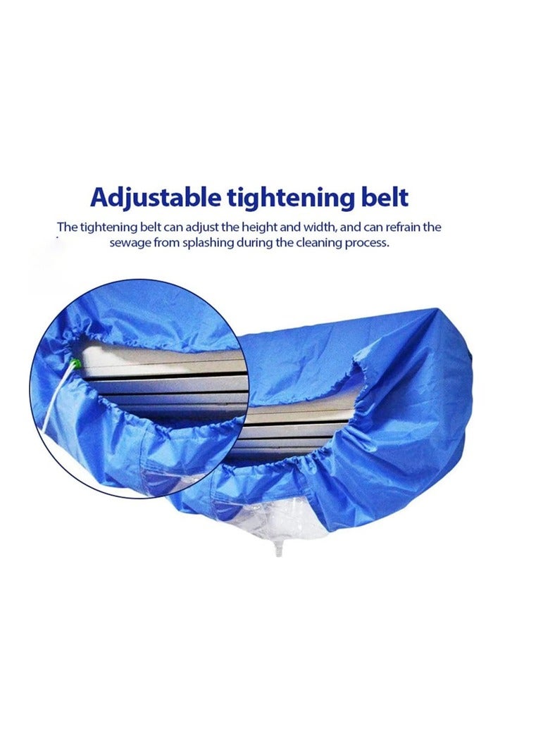 Biella Air Conditioner Waterproof Cleaning Cover With Swing Belt For 2-3Hp A/C, Diy Dust Washing Clean Protector Wall Mounted Air Conditioning Service Bag - Image 4