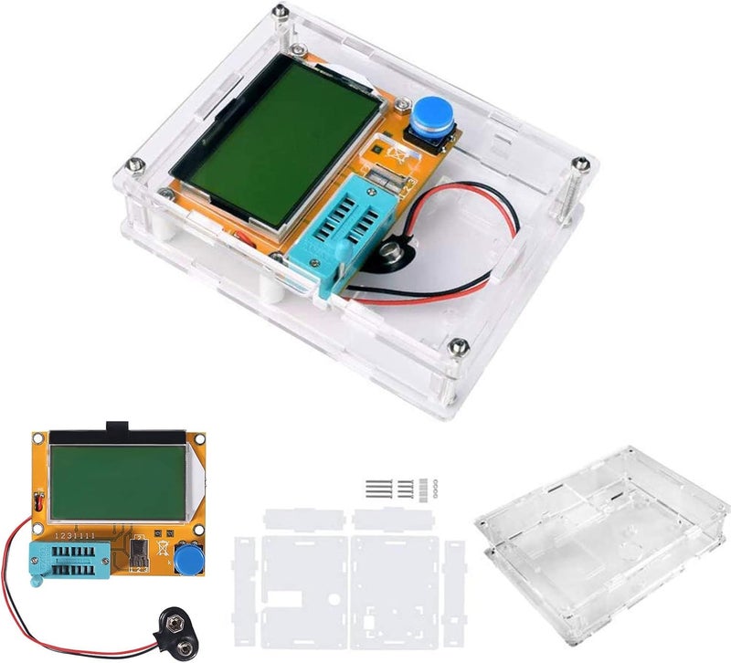 ALMOCN LCR-T4 Mega328 Transistor r Resistance Capacitance Diode Triode Capacitor ESR SCR Meter MOS PNP NPN LCR with Case - Image 2