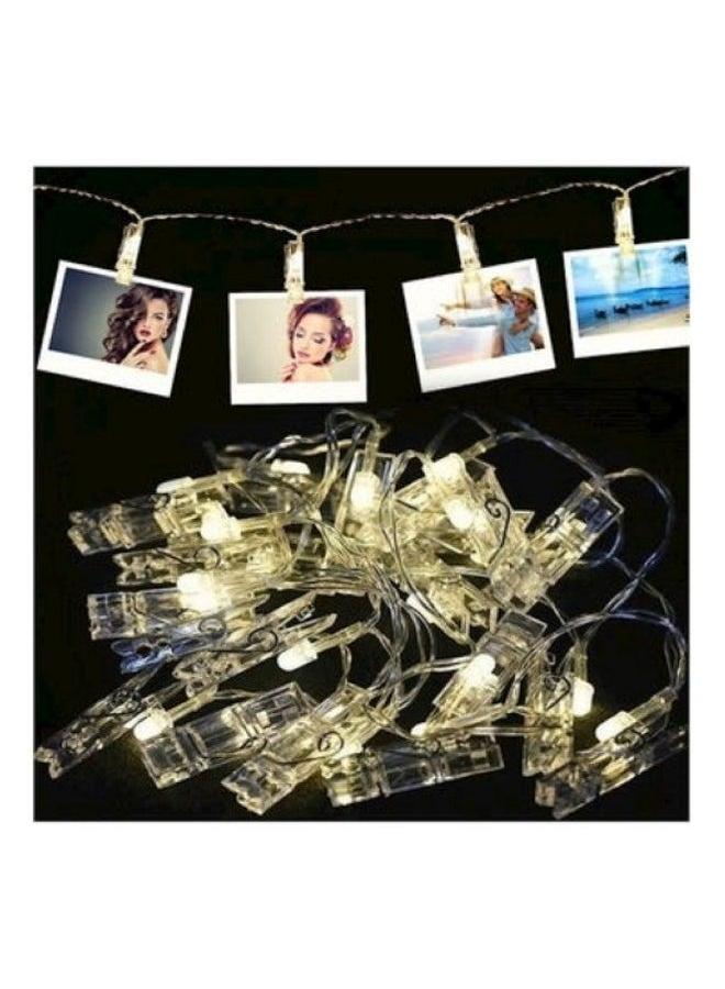 HALAMODO Decorative String Lights with 20 Clips for Hanging Photos Yellow, Interior Arrangements - Image 4