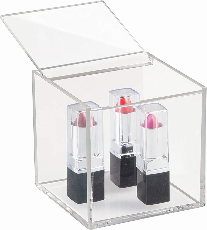 TPGP InterDesign Clarity Acrylic Vanity Storage Box with Lid - Image 1