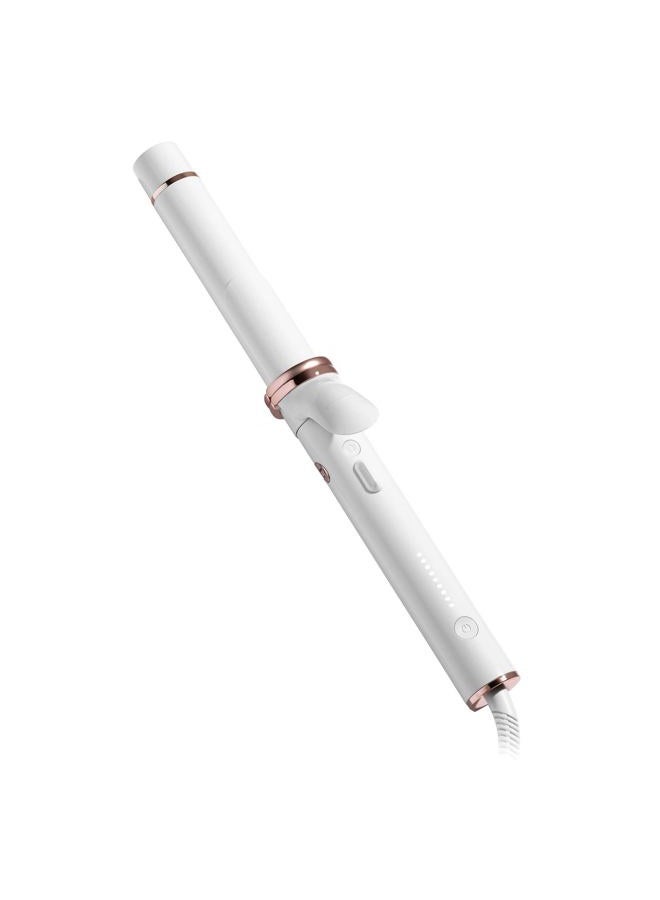 T3 مكواة تجعيد أوتوماتيكية بلفافة 1.25" مع أسطوانة طويلة، 2 إعداد للوقت، 9 إعدادات للحرارة، أسطوانة سيراميك دوارة أوتوماتيكية ومولد أيون لتجعيدات وسلاسل سريعة وسهلة على جميع أنواع الشعر - Image 1