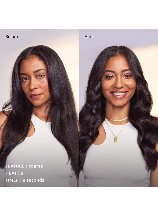 T3 مكواة تجعيد أوتوماتيكية بلفافة 1.25" مع أسطوانة طويلة، 2 إعداد للوقت، 9 إعدادات للحرارة، أسطوانة سيراميك دوارة أوتوماتيكية ومولد أيون لتجعيدات وسلاسل سريعة وسهلة على جميع أنواع الشعر - Image 5