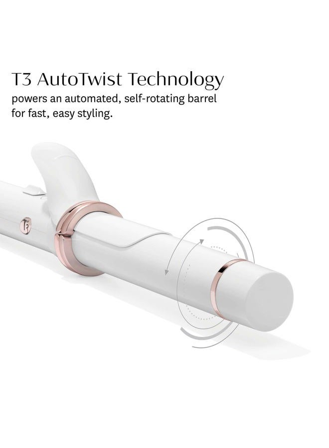 T3 مكواة تجعيد أوتوماتيكية بلفافة 1.25" مع أسطوانة طويلة، 2 إعداد للوقت، 9 إعدادات للحرارة، أسطوانة سيراميك دوارة أوتوماتيكية ومولد أيون لتجعيدات وسلاسل سريعة وسهلة على جميع أنواع الشعر - Image 2