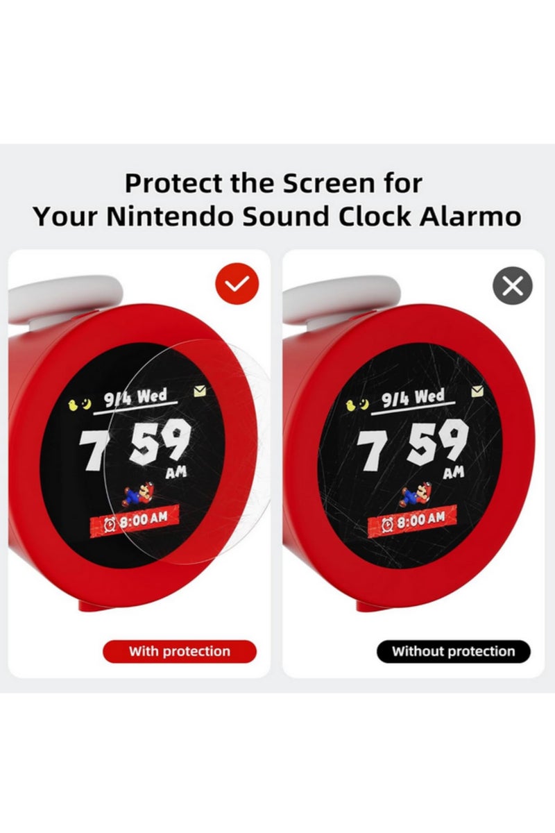 1pack Tempered Glass Screen Protector Films 9H Tempered Glass Film Screen Protector Film for Nintendo Sound Clock Alarmo Accessories - Image 5