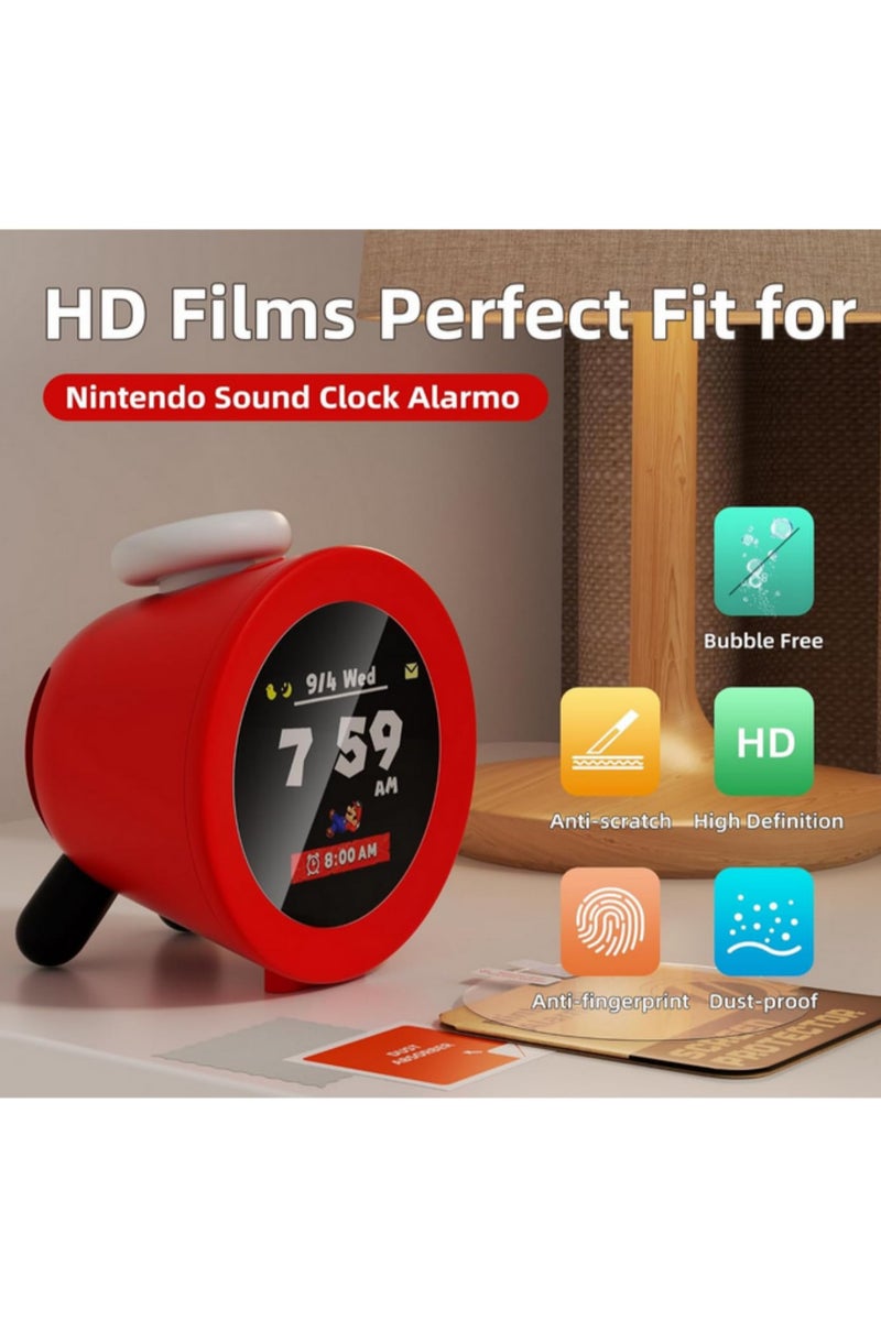 1pack Tempered Glass Screen Protector Films 9H Tempered Glass Film Screen Protector Film for Nintendo Sound Clock Alarmo Accessories - Image 3