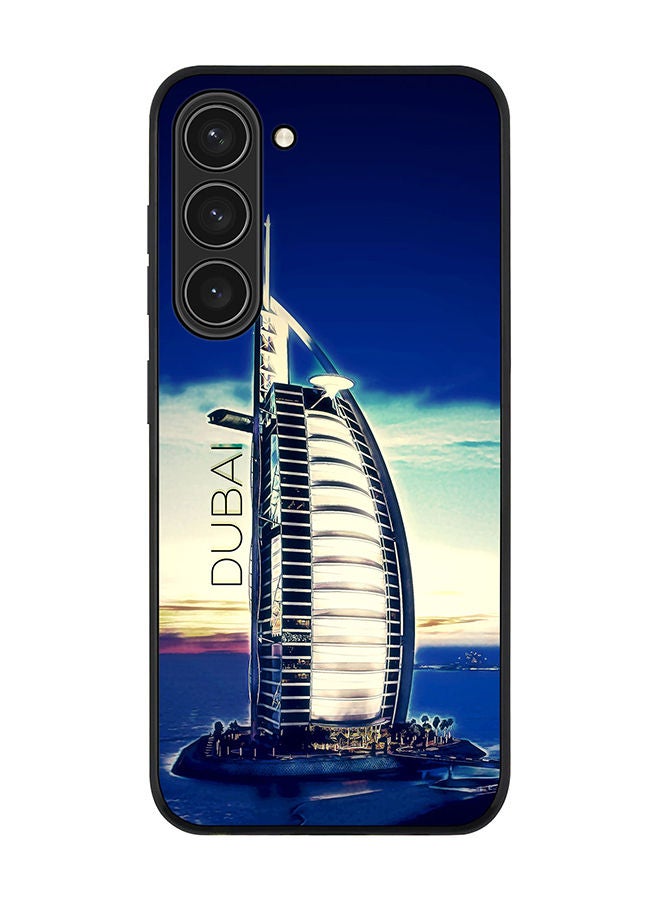 Stylizedd Rugged Black edge case for Samsung Galaxy S23+ 5G Slim fit Soft Case Flexible Rubber Edges Anti Drop TPU Gel Thin Cover - Burj Al Arab - Dubai - Image 1