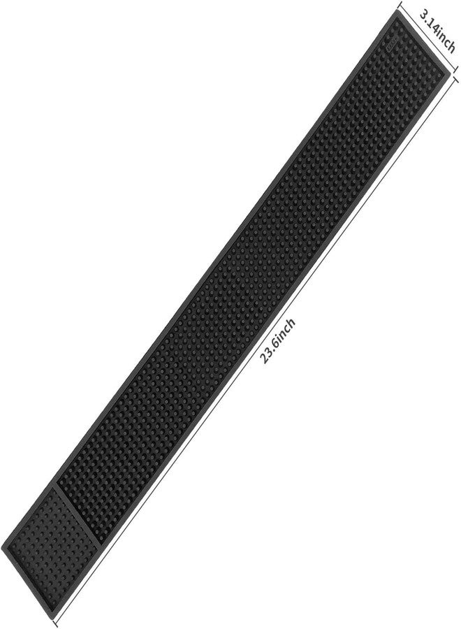 THW® PVC Rubber Bar Service Mat Spill Mat for Countertop Bar Rail | Non-Slip Design | Pack of 2 (60 cm x 8 cm) | Durable & Easy to Clean - Image 2