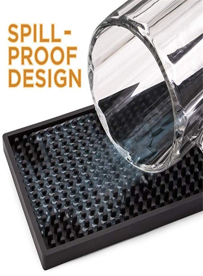THW® PVC Rubber Bar Service Mat Spill Mat for Countertop Bar Rail | Non-Slip Design | Pack of 2 (60 cm x 8 cm) | Durable & Easy to Clean - Image 4
