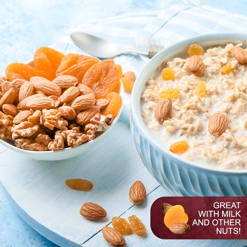 We Got Nuts مشمش تركي مجفف - 5 أرطال (80 أونصة) كيس قابل لإعادة الإغلاق - طبيعي، طازج من المزرعة، كامل، بدون سكر مضاف، بدون نوى - معتمد كوشير، وجبات خفيفة صحية، حشوة فطائر الفاكهة، خبز - ناعم ومطاطي - من وي غوت ناتس - Image 2