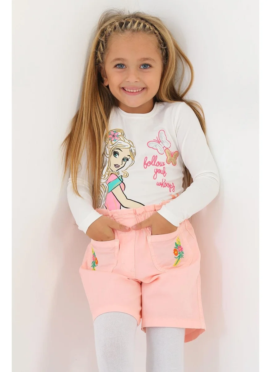 Zepkids Pink Color Girl Shorts