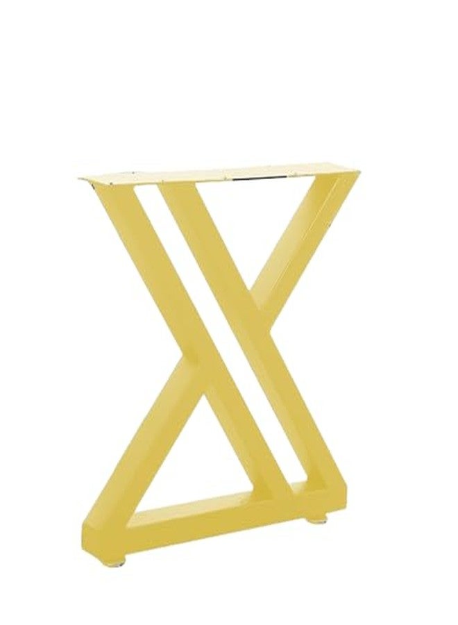 Ventuos Metal Table Legs 45 (Height) x 48 (Wide) CM, Industrial & Modern Style Heavy Duty Metal Desk Legs for DIY Furniture and Table Leg, Set of 2(Small Z Shape Gold) - Image 1