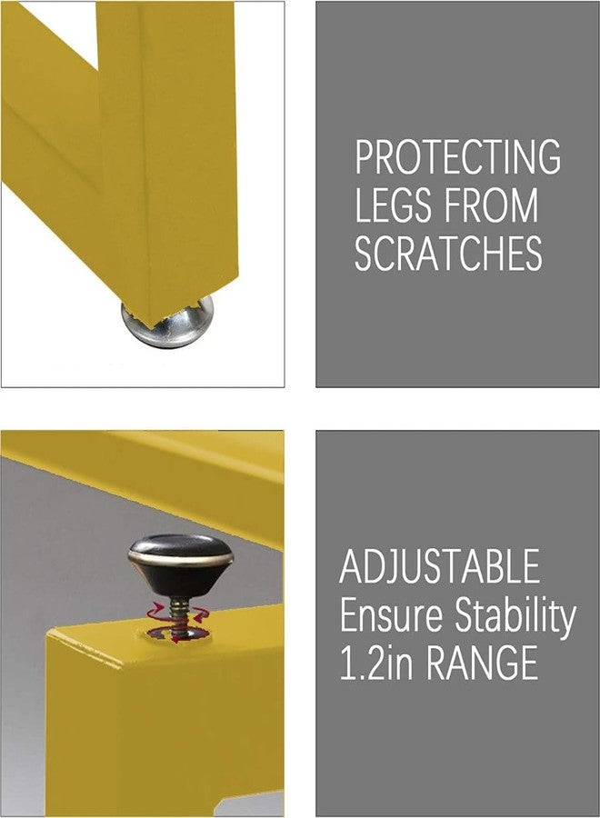 Ventuos Metal Table Legs 45 (Height) x 48 (Wide) CM, Industrial & Modern Style Heavy Duty Metal Desk Legs for DIY Furniture and Table Leg, Set of 2(Small Z Shape Gold) - Image 3