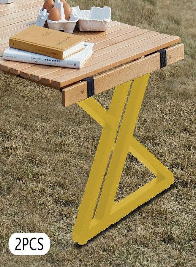 Ventuos Metal Table Legs 45 (Height) x 48 (Wide) CM, Industrial & Modern Style Heavy Duty Metal Desk Legs for DIY Furniture and Table Leg, Set of 2(Small Z Shape Gold) - Image 4