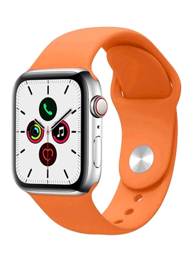 Perfii Replacement Band For Apple Watch Series 5/4/3/2/1 44/42mm Hermes Orange - Image 1
