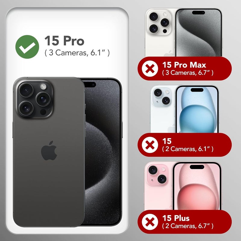 GONEZ Magnetic for iPhone 15 Pro Case, [Compatible with MagSafe] Anti-Scratch Microfiber Lining & Screen Protector, Shockproof Slim Phone Silicone Cover 6.1 inch, Royal Blue - Image 2