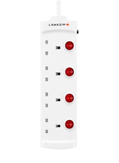 LAWAZIM Heavy duty 4 Way Extension Cable with individual port on/off buttons | 5 Meters | 2990W  - Image 2