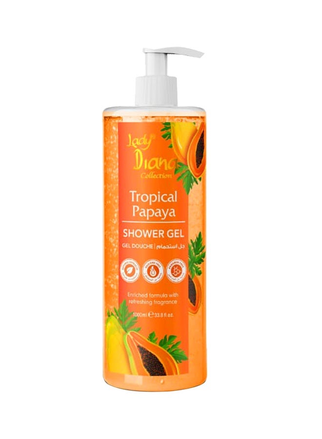 ليدي ديانا جل استحمام ليدي ديانا بالبابايا 1000 مل | غسول جسم منعش برائحة البابايا الاستوائية لبشرة ناعمة، مغذاة ومشرقة - Image 1
