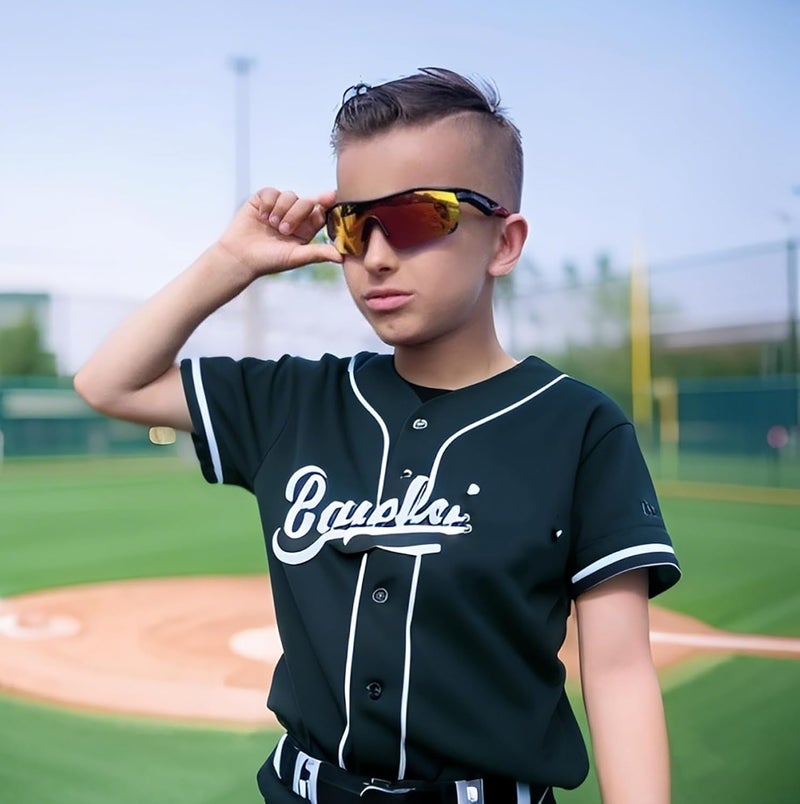 FEISEDY Kids Teens Baseball Polarized Sunglasses Sports TR90 Frame Boys Girls Cycling B2454 - Image 2