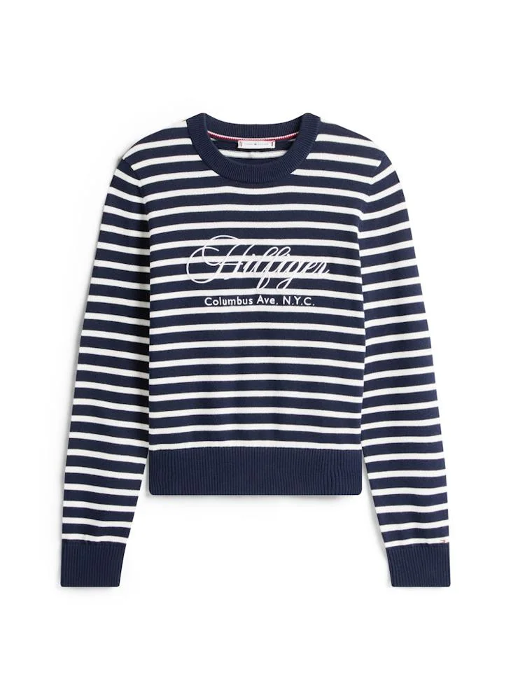 TOMMY HILFIGER  Graphic Crew Neck Sweater for Women | Best Price UAE