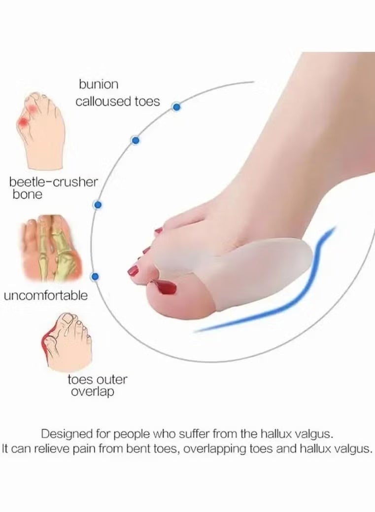 سيستار عبوة من قطعتين لتصحيح إبهام القدم: فاصل أصابع القدم لتصحيح إبهام القدم وتخفيف الألم - Image 5