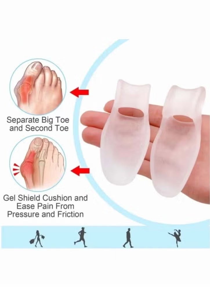 سيستار عبوة من قطعتين لتصحيح إبهام القدم: فاصل أصابع القدم لتصحيح إبهام القدم وتخفيف الألم - Image 2