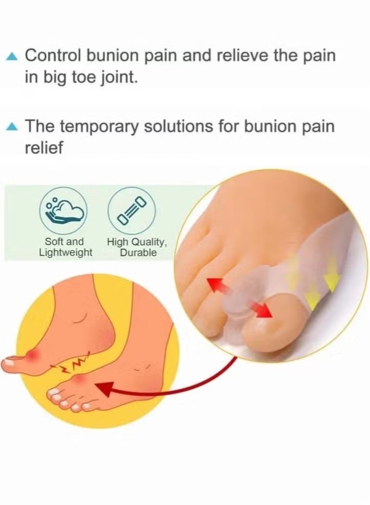 سيستار عبوة من قطعتين لتصحيح إبهام القدم: فاصل أصابع القدم لتصحيح إبهام القدم وتخفيف الألم - Image 3