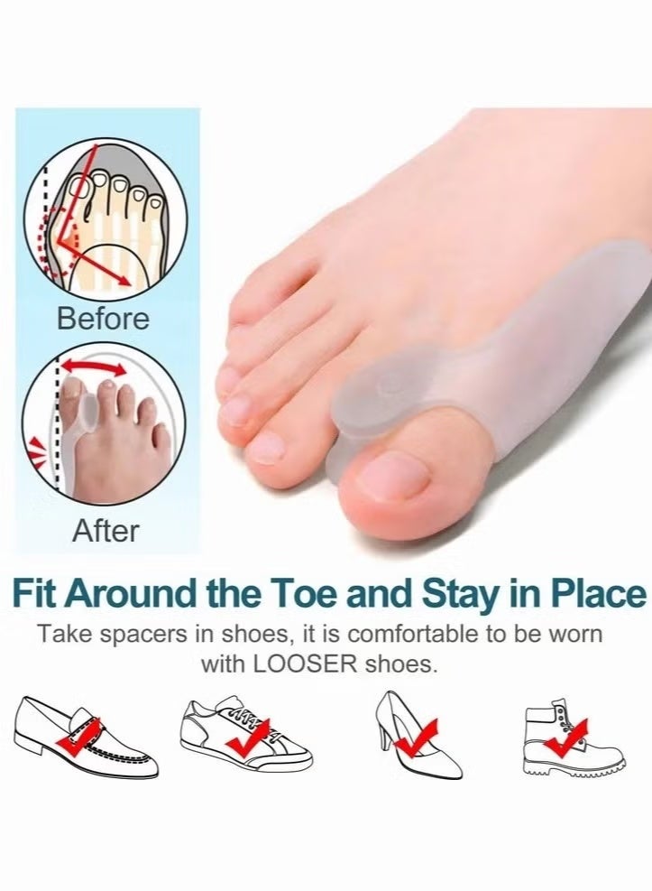 سيستار عبوة من قطعتين لتصحيح إبهام القدم: فاصل أصابع القدم لتصحيح إبهام القدم وتخفيف الألم - Image 4