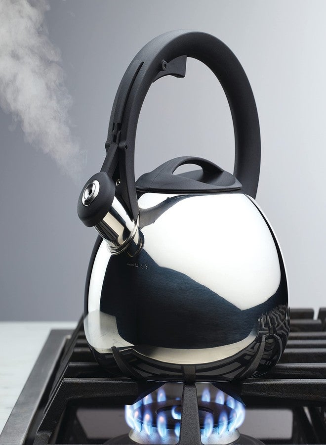 Farberware Stainless Steel Egg-Shaped Whistling Induction Tea Kettle, 2.3-Quart, Silver - Image 3